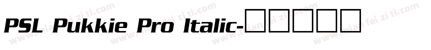 PSL Pukkie Pro Italic字体转换